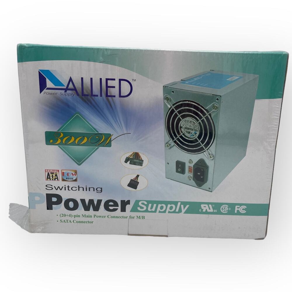 Allied 300W ATX Power Supply PSU 20+4 Pin 12V v1.3 Quiet Fan New Box